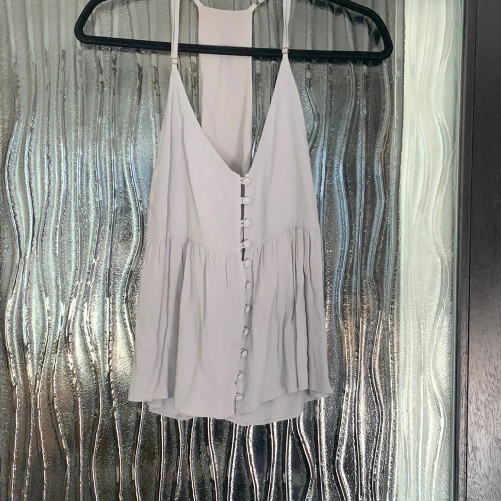 Dusty Blue razor back top